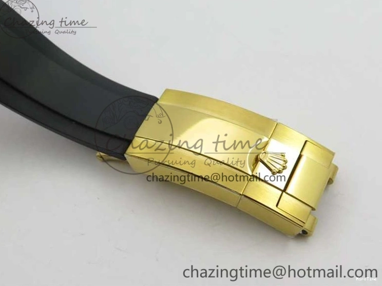 MiroTime 0124 Daytona 116589RBOW YG Rainbow Crystal BLF Best Edition Black Dial on Rubber Strap A EasyMatch 3238